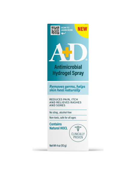 A+D Spray Hidrogel Antimicrobiano 113.4ml - Sin Alcohol, Alivia Irritaciones