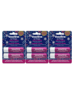 Bálsamo Labial Vaseline Lip Therapy Cereza Alegre 3-Pack