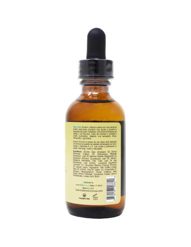 Aceite Fortalecedor de Cuero Cabelludo y Cabello Romero y Menta 59ml