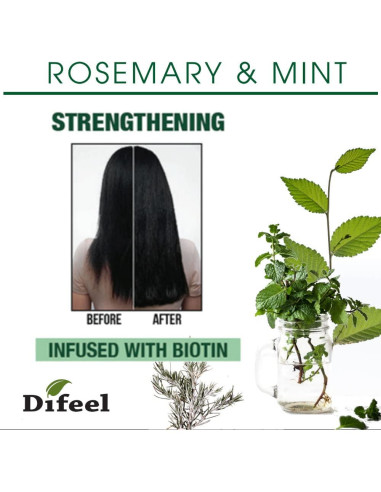 Acondicionador Difeel Romero y Menta 340 g con Biotina