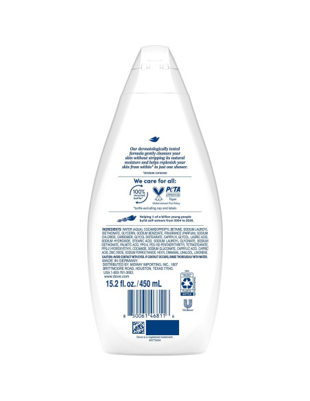 Dove Gel de Ducha Hidratante 2-Pack 430g - Cuidado Suave Piel