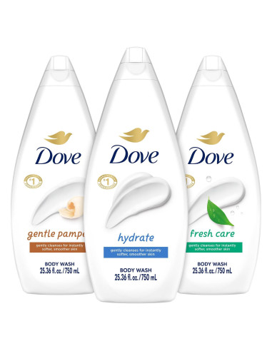 Dove Gel de Ducha Hidratante 3-Pack 750ml - Cuidado Fresco