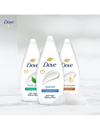 Dove Gel de Ducha Hidratante 3-Pack 750ml - Cuidado Fresco
