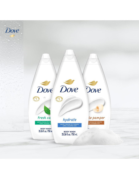 Dove Gel de Ducha Hidratante 3-Pack 750ml - Cuidado Fresco