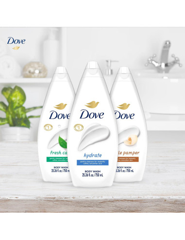 Dove Gel de Ducha Hidratante 3-Pack 750ml - Cuidado Fresco
