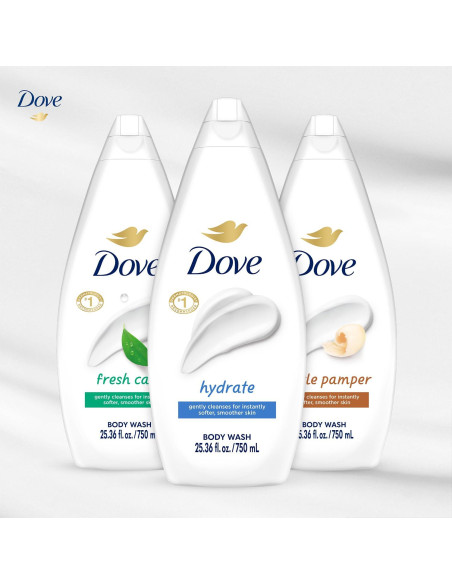 Dove Gel de Ducha Hidratante 3-Pack 750ml - Cuidado Fresco
