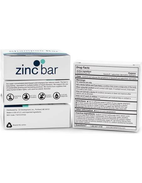 Champú sólido DermaHarmony 2% Piritiona Zinc 113.4 g