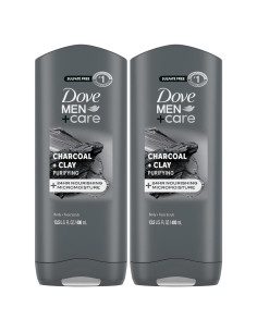 Jabón Corporal y Facial Dove Men+Care Carbón + Arcilla 2x400ml