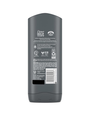 Jabón Corporal y Facial Dove Men+Care Carbón + Arcilla 2x400ml