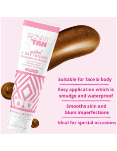 Bronceador Instantáneo SkinnyTan 1 Día - Loción Hidratante 93.4 g 2