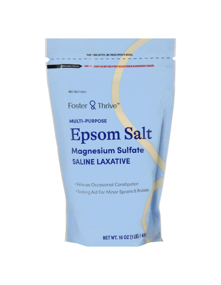 Sal de Epsom Foster & Thrive 0.45 kg - Sulfato de Magnesio USP