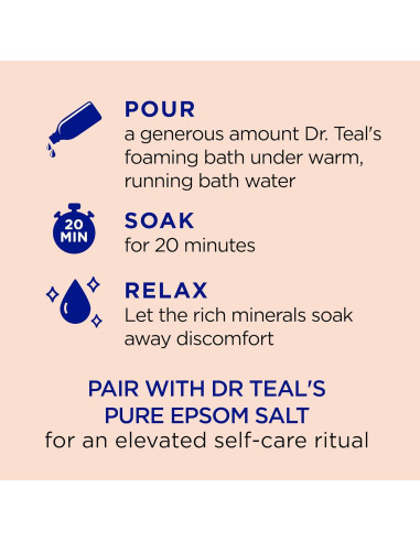 Baño Espumoso Dr Teal con Sal de Epsom 1008 ml - Alivio Estrés
