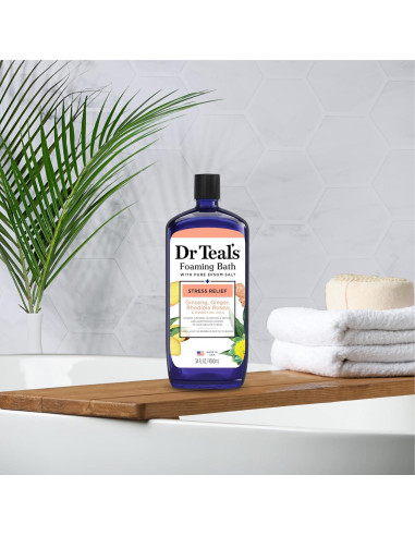Baño Espumoso Dr Teal con Sal de Epsom 1008 ml - Alivio Estrés