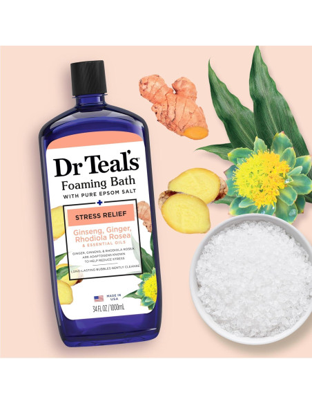 Baño Espumoso Dr Teal con Sal de Epsom 1008 ml - Alivio Estrés