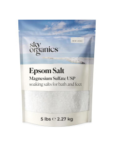 Sal de Epsom 2.27 kg Sky Organics - 100% Pura y Natural