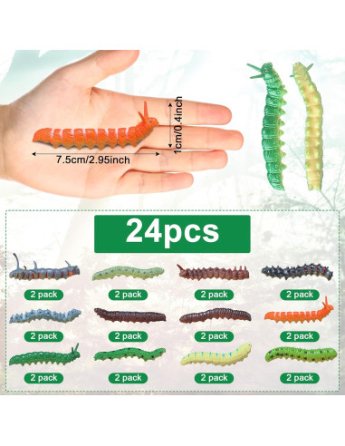 24 Orugas de Simulación Educativas Arrowbash - Juguetes Interactivos