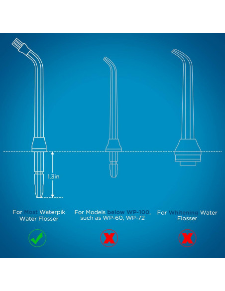 Puntas de Repuesto Waterpik - 6 Puntas Eliminadoras de Placa