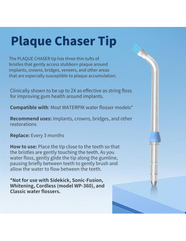 Puntas de Repuesto Waterpik - 6 Puntas Eliminadoras de Placa