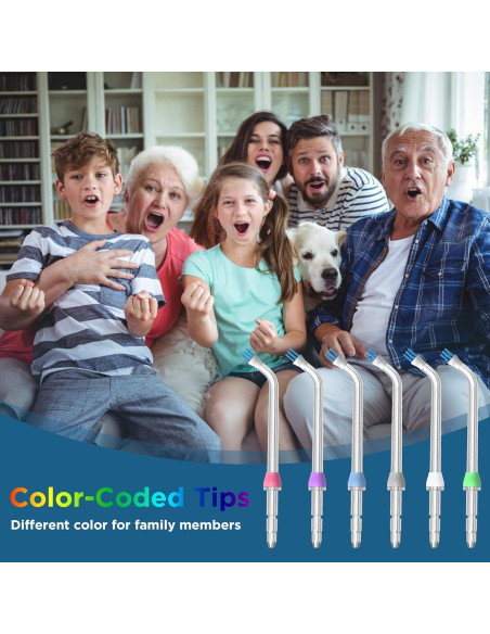 Puntas de Repuesto Waterpik - 6 Puntas Eliminadoras de Placa