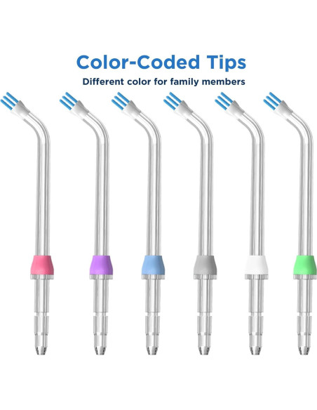 Puntas de Repuesto Waterpik - 6 Puntas Eliminadoras de Placa