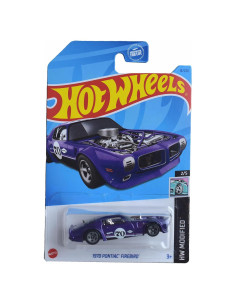 Auto a Escala 1:64 Hot Wheels Pontiac Firebird 1970 Púrpura