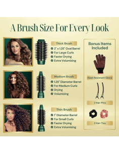 Cepillo de Aire Caliente Multifuncional Asani - 4 en 1 con 3 Cabezas 2