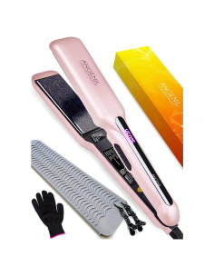 Plancha de Pelo ANGENIL 1.6" Cerámica Doble Voltaje 2 en 1