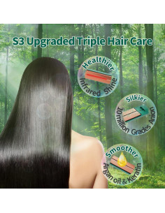 Plancha de Pelo Infrarroja IBROO Cerámica Tourmalina 1" Verde 2