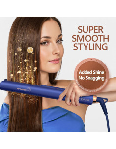 Plancha de Pelo Profesional MIRACOMB Titanio 1" Luz Infrarroja 2