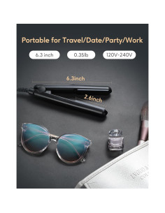 Plancha Mini Wavytalk 0.7" Cerámica Doble Voltaje Viaje 2