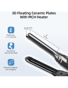 Plancha de Cabello Pequeña Mvxitanny 3/10'' Gris - Doble Voltaje 2