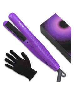 Mini Plancha de Cabello AmoVee 0.7" Púrpura Doble Voltaje