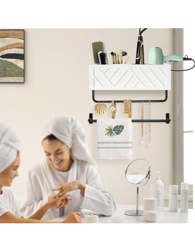 Organizador de Herramientas para el Cabello Jorkol Blanco con 2 Barras