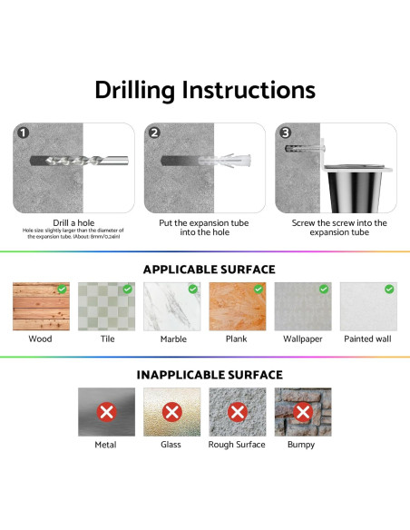 Organizador de Herramientas para el Cabello HIIMIEI Montaje en Pared