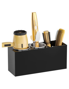Soporte para Secador de Pelo NIUBEE Negro, Organizador de Baño