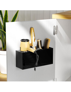 Soporte para Secador de Pelo NIUBEE Negro, Organizador de Baño 2