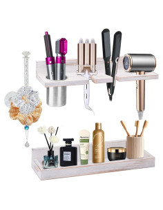 Organizador de Herramientas para el Cabello MRPAPA, Madera, 2 Niveles