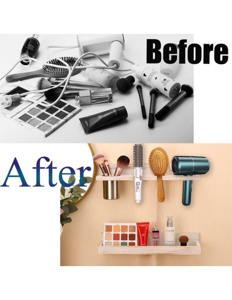 Organizador de Herramientas para el Cabello MRPAPA, Madera, 2 Niveles