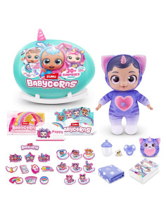 Muñeca Interactiva Babycorns Grande ZURU Gatito con Luces y Sonidos