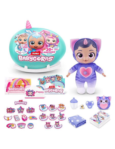 Muñeca Interactiva Babycorns Grande ZURU Gatito con Luces y Sonidos Muñeca Interactiva Babycorns Grande ZURU Gatito con Luces y Sonidos