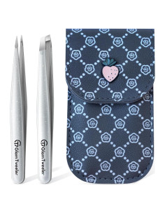 Juego de Pinzas de Precisión GlamTweeler Plata Brillante