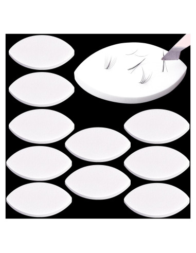 10 Esponjas de Pestañas para Práctica Isslly - Blanca