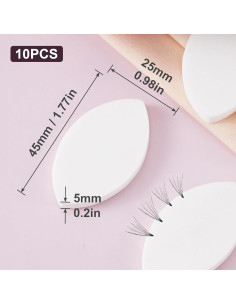 10 Esponjas de Pestañas para Práctica Isslly - Blanca 2