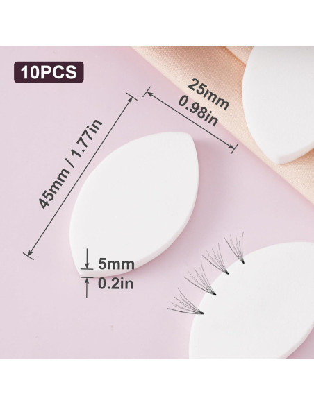 10 Esponjas de Pestañas para Práctica Isslly - Blanca
