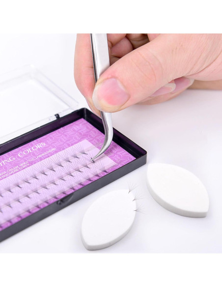 10 Esponjas de Pestañas para Práctica Isslly - Blanca