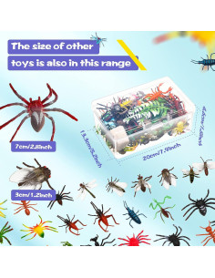 75 Juguetes de Insectos de Plástico Gejoy para Halloween 2