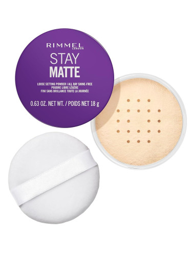 Rimmel Stay Matte Polvo Suelto 001 Transparente 17.86g Vegano