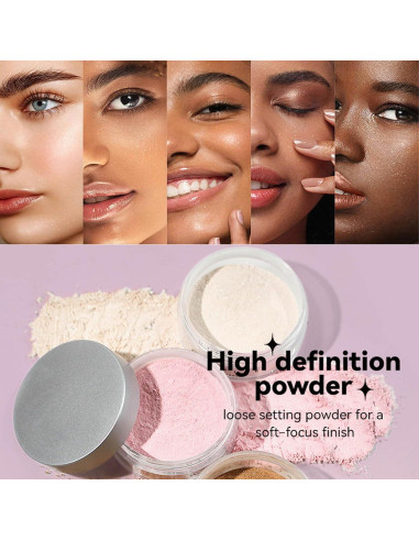 Polvo Fijador Brillante Rosa New Irven 6g - Acabado Larga Duración