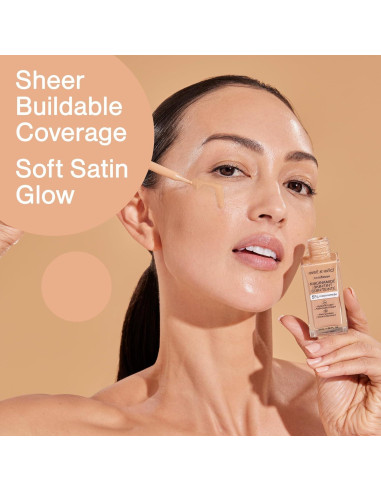 Base Tinte Piel Wet n Wild Bare Focus 5% Niacinamida Claro