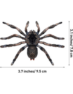4 Piezas Araña Realista de Plástico Skylety 9.4cm Juguete 2